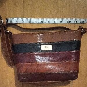 Stylish Brown and Black Leather Bag